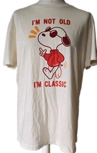 Vituka T-shirt Men's Size M Cream Organic Cotton New Round Neck Summer Grapic. - Picture 1 of 8