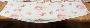 Cottage Roses 1930’s Barkcloth Era Vintage Valance Heading Please Read - Picture 1 of 21