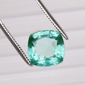 Cojinete Cooper de turmalina Paraiba corte cuadrado 5,80 quilates piedra preciosa suelta certificada - Imagen 1 de 6