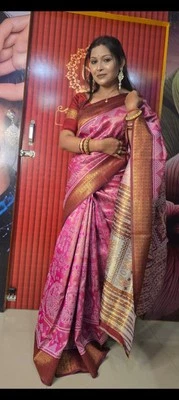 Silk Handloom Saree Handwoven  Silk Saree - Elegant Traditional Indian Ethnic - Image 1 of 4