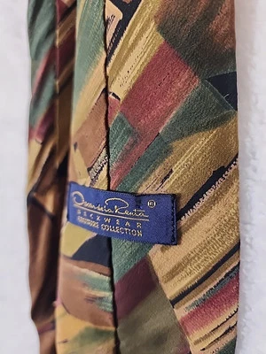 Галстук Oscar De La Renta галстук 100% шелк столичный римский винтажный - Изображение 1 из 4