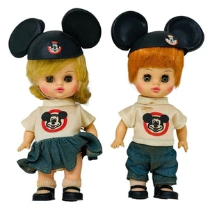 8” MOUSEKETEER DOLLS – RED HAIR BOY, BLONDE GIRL – HORSEMAN 1972 FOR DISNEY - Picture 1 of 8