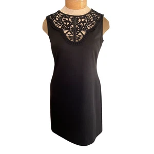 Calvin Klein schwarzes Etuikleid Spitzendetail Größe 12P Petite Formal - Bild 1 von 9