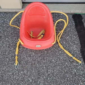 Vintage Little Tikes Kunststoff Hochlehner Baby und Kleinkind Schaukel rot - Bild 1 von 5