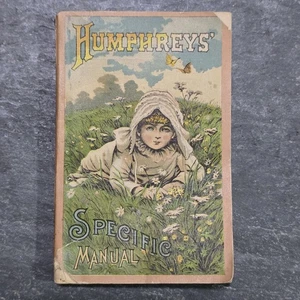 1889 Humphrey's Specific Manual Antique Victorian Trade Card Type Medicine Book - Picture 1 of 4
