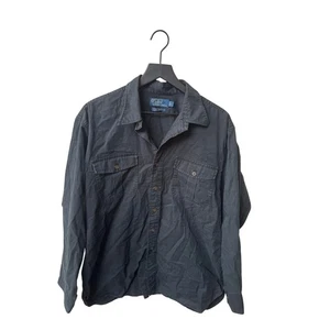 Polo Ralph Lauren Tobias Workshirt Black Cotton Utility Button-Up L - Picture 1 of 6