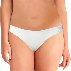 Tori Praver Womens Bethany White Smocked Hipster Bikini Swim Bottom XL 2299 - Picture 1 of 1