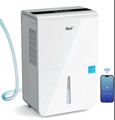 Deshumidificador DuraComfort 50 pintas para tanque inteligente WiFi de hasta 4500 pies cuadrados 1,6 G NUEVO Foto 1 de 4