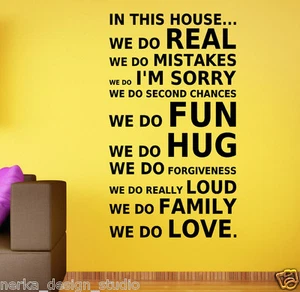 This CASA HACEMOS Vinilo Adhesivo Pared Frase Pared Arte Adhesivo Pared N83 - Imagen 1 de 7