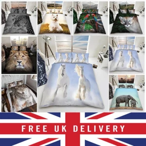 New Stylish 3D Design Animal Print Duvet Cover Set - Picture 1 of 19