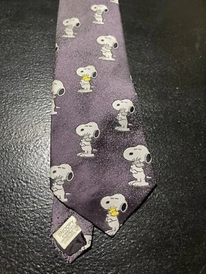 Corbata Cervantes Peanuts Vintage United Feature Syndicate Snoopy & Woodstock Foto 1 de 4