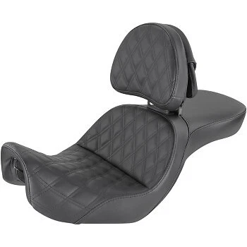 Asiento de turismo Saddlemen Explorer LS con respaldo para Harley FLD/FXD Dyna 06-17 Foto 1 de 1