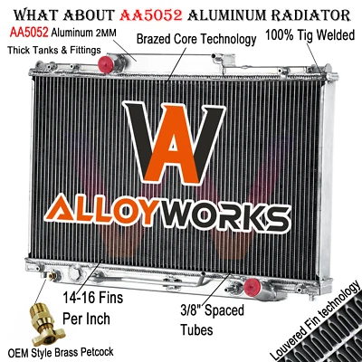 Radiador de aluminio de 3 filas para 1992-1997 1995 1996 Lexus SC400 4,0 L 3969CC V8 DOHC Foto 1 de 4