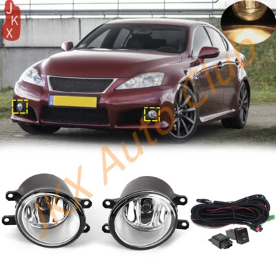 Par de faros antiniebla halógenos para parachoques Lexus IS F IS250 IS350 c 2008-2014 con kit de cableado Foto 1 de 4