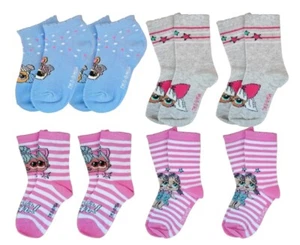 8 Pair Socks L.O.L.Surprise Size 23-26 New Children's Socks - Zdjęcie 1 z 1