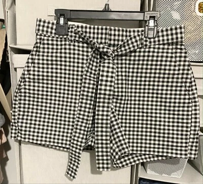 Pantalones Cortos Banana Republic 4" Cintura Corbata Elastizados Negros Guinga Talla 0 Foto 1 de 3