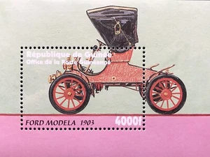GUINEA CLASSIC CARS STAMPS SOUVENIR SHEET 2002 MNH FORD MODEL A 1903 AUTOMOBILE - Picture 1 of 1