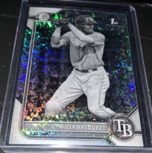 1st RC WILLY VASQUEZ 2022 BOWMAN CHROME TAMPA BAY RAYS #BCP-195 Baseball