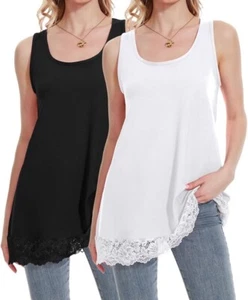 TAIPOVE Lace Camisole Tops for Women for Under Clothes Cotton Long Tank Sz Large - Picture 1 of 10