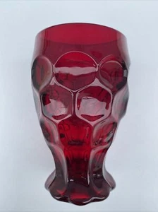 Vintage Heisey Thumbprint Amberina Glass Tumbler RARE - Red - Picture 1 of 4