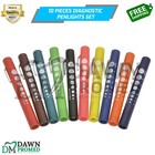 10 Pcs Penlights Set - Colorful Pupil Gauge Penlights For Nurse Doctor Paramedic
