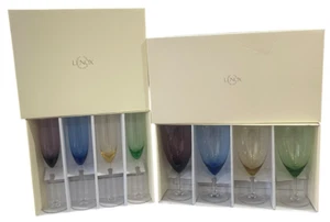 Lenox Assorted Color Gems 2 Sets (4 - Iced Bev and 4 - Flutes) in Boxes EUC 1999 - Picture 1 of 15