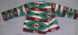 Giacca pile Wrangler bambino bambina sud-ovest azteco 0-3 mesi usata in ottime condizioni carina! - Foto 1 di 9