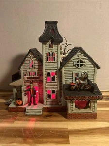 2001 HARLEY-DAVIDSON Ceramic Halloween Haunted Dealership Excellent Works - Bild 1 von 6