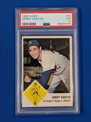 Fleer 42 Sandy Koufax 1963 PSA 5 Foto 1 de 2