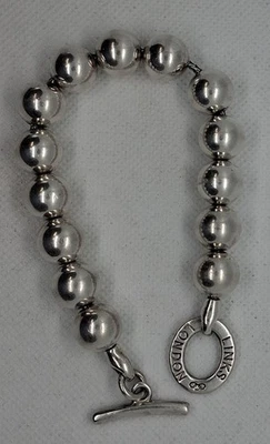 links of london bead ball bracelet 8.5 inches 11mm balls - Image 1 of 4