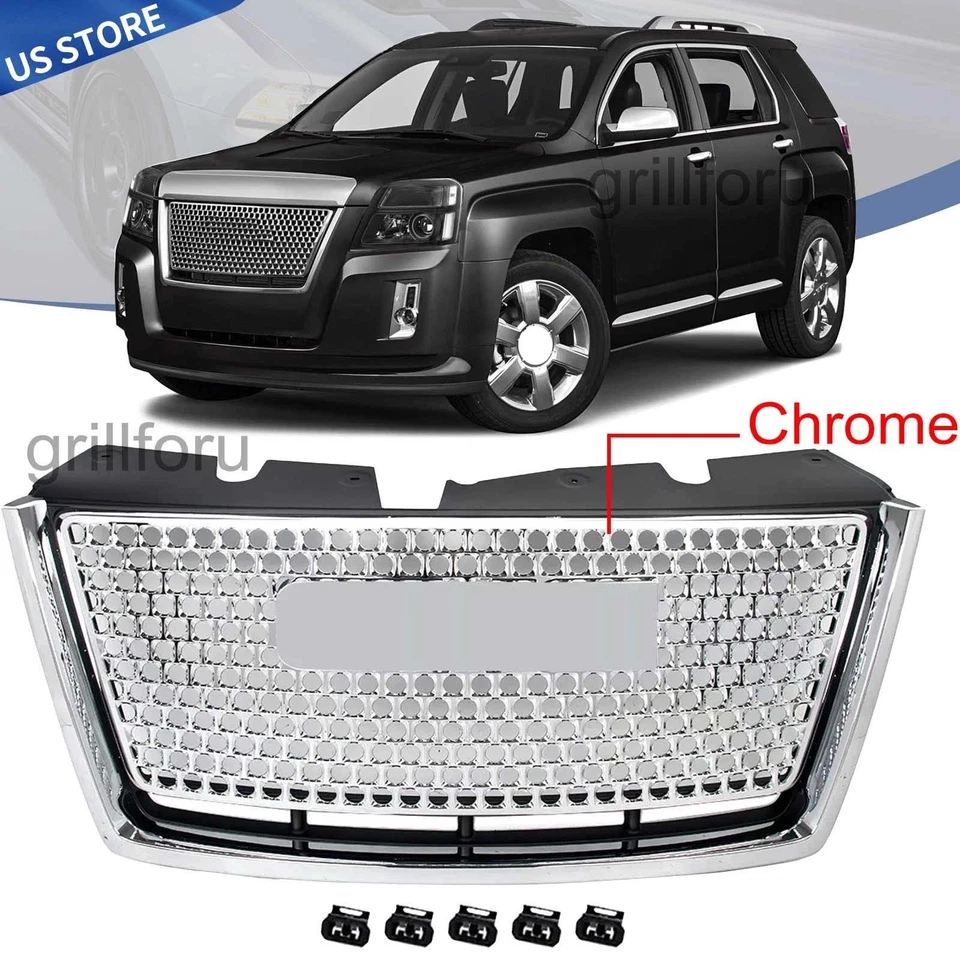 Parachoques delantero parrilla cromo panal para GMC Terrain Denali 2010-2015 nuevo Foto 1 de 4