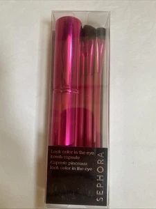 New In Box Sealed Sephora 6 Pc Set Eye Brushes in a capsule Pink - Picture 1 of 5
