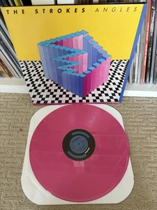 /3000 The Strokes - Angles - UO Exclusive Opaque Pink Colored Vinyl LP - Picture 1 of 2