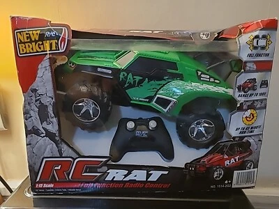 New Bright RC ATV Rat Racing Green/Black 1:15 Radio Control Remote Control Read - Image 1 of 4