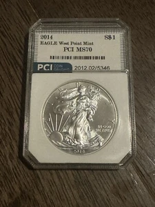 2014 W Silver Eagle West Point Mint Blue Label! - Picture 1 of 2