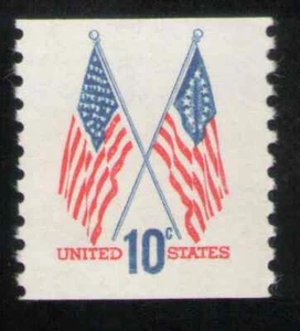 USA. 1519. 10c. Gekreuzte Flaggen. Spule Single. Neuwertig. NH. 1973 - Bild 1 von 1