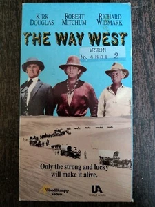 THE WAY WEST VHS Kirk Douglas Robert Mitchum SALLY FIELD Ex Rental - Imagen 1 de 3