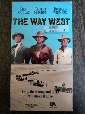THE WAY WEST VHS Kirk Douglas Robert Mitchum SALLY FIELD  Ex Rental - Image 1 of 3