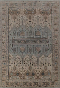 Luxurious Handcrafted Blue Oushak Indian Living Room Rug Thick Plush 9x12 ft - Picture 1 of 20
