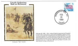 Colorano Civil War Event 1989 25c Lincoln Authorises Raid on Richmond - Bild 1 von 1