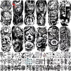 72 Sheets Temporary Arm Body Tattoo Sticker Waterproof for Men Women Adults - Picture 1 of 6