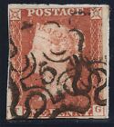  1843 Penny Red (on piece)   Spec BS20ue Plate 31 (TG)  "5" in Maltese Cross 