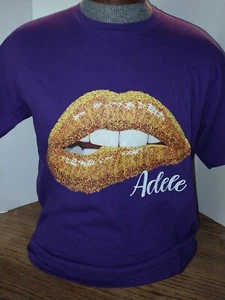 ADELE  LARGE PURPLE t-shirt - Picture 1 of 3