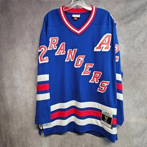NWOT Mitchell Ness 1994 New York Rangers Brain Leetch 2 Stanley Cup Jersey Sz L - Picture 1 of 8