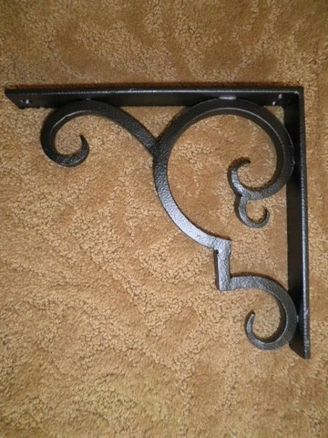 HEAVY BLACK IRON BRACKET CORBEL GRANITE QUARTZ COUNTERTOP SHELF SUPPORT CB009 Cover