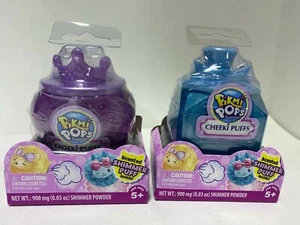 Pikmi Pops Surprise! - Cheeki Puffs Scented Shimmer Puff Purple + Blue (LOT 2) - Picture 1 of 12