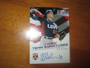J.J. SCHWARZ JJ Florida 2015 Panini USA Baseball Team AUTO Autograph #/399 QTY