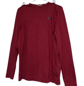 Under Armour Herren Cold Gear Infared Crew Shirt Größe Small rot gestreift  - Bild 1 von 5