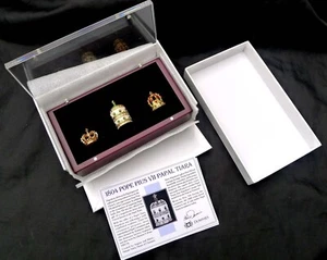 NAPOLEON BONAPARTE CROWN, CROWN OF JOSEPHINE, PAPAL TIARA CORONATION CROWN TRIO - Picture 1 of 10