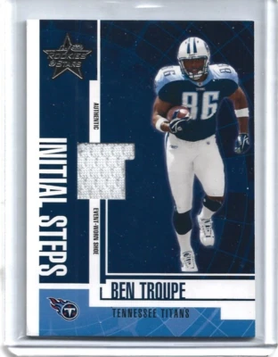 Ben Troupe 2004 Leaf Rookies and Stars Initial Steps Shoe #IS-20 (62/100) - Image 1 of 2